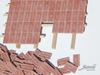 Juweela 22098 - G - Dachziegel Herzziegel, rot (120 Stück)